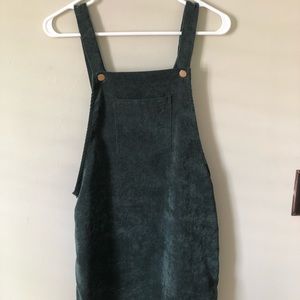 Green corduroy dress